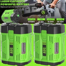 Pack 12Ah For EGO 56V Power+ BA5600T Lithium-Ion Battery BA4200 BA2800T BA1400T