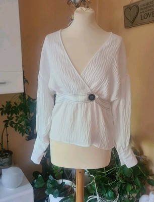 Zara Basic Bluse Gr.M Weiß