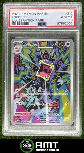 Loudred PSA 10 2023 Pokemon SV Paradox Rift #212/182 2005 Illustration Rare