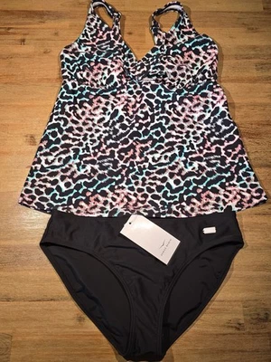 HOT: VENICE BEACH Tankini, Gr. 38 Cup E, schwarz-bunt-leo, NEU+ETIKETT * ANIMAL - Bild 1 von 4