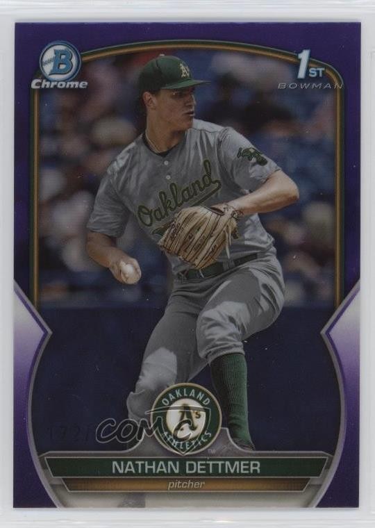 2023 Bowman Draft Chrome Purple Refractor 172/250 Nathan Dettmer #BDC-146 0us8