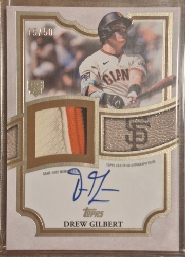 2026 Topps Update DREW GILBERT Flagship Auto Patch Card Bronze /50 GIANTS (RC)
