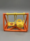 Vintage Fisher Price Little People Swing Set Yellow Orange Playground