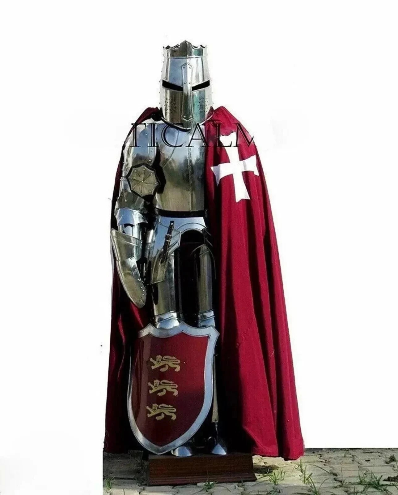 Traje Templario Medieval de Armadura Usable Cruzado Caballero Combate...