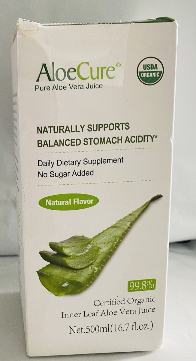 AloeCure 99.8 Pure Aloe Vera Juice 16.7 oz- Supports Stomach Acidity Exp:  10/26 | eBay