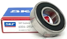 SKF 6004 2RSH DEEP GROOVE BALL BEARING, RUBBER SEALED 20x42x12 mm 100% 6004-2RS