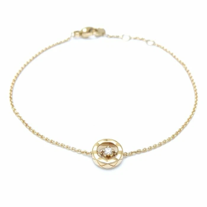 Bracciale Chanel Coco Crash 0.03Ct Diamante K18Yg Oro Giallo 29cm