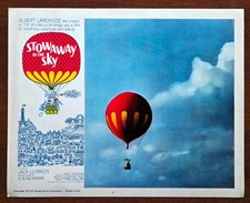 Stowaway in the Sky 1962 Original 8 Lobby Cards 11x14" Albert Lamorisse