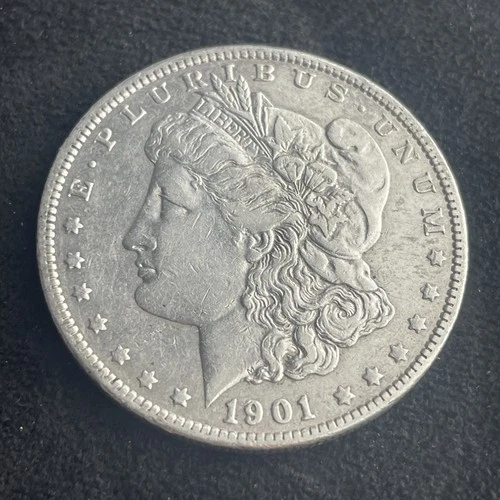 1901 O MORGAN SILVER DOLLAR, AU, ESTATE SALE, NICE DETAIL, 90% SILVER COIN #0125