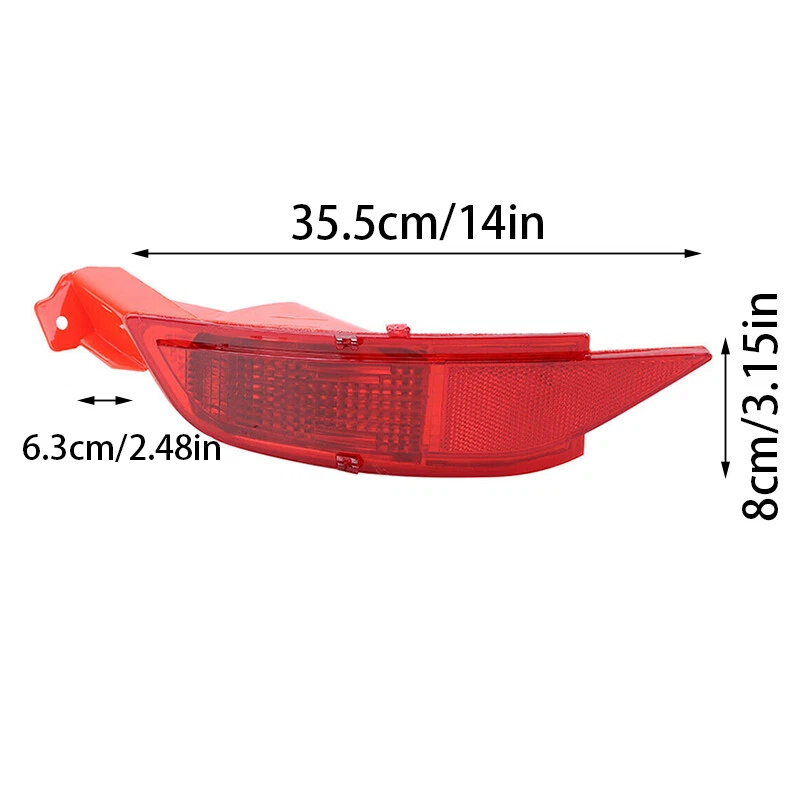 Left Side Rear Bumper Reflector Fog Light Red Lens For Ford Fiesta MK7 2008-2012 — 第 4/4 张图片