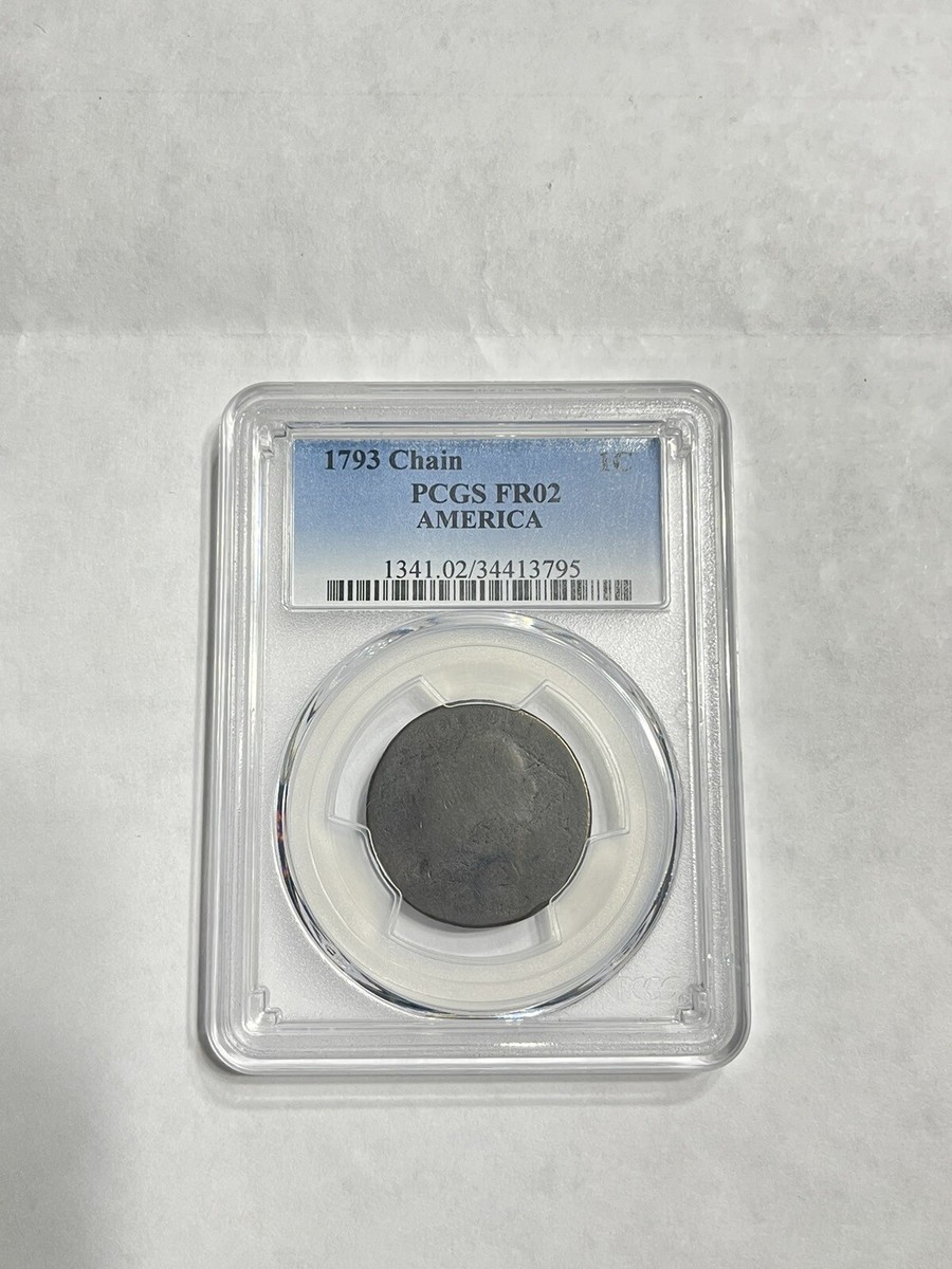 1793 Flowing Hair Chain Cent PCGS FR02 AMERICA S-4 | eBay