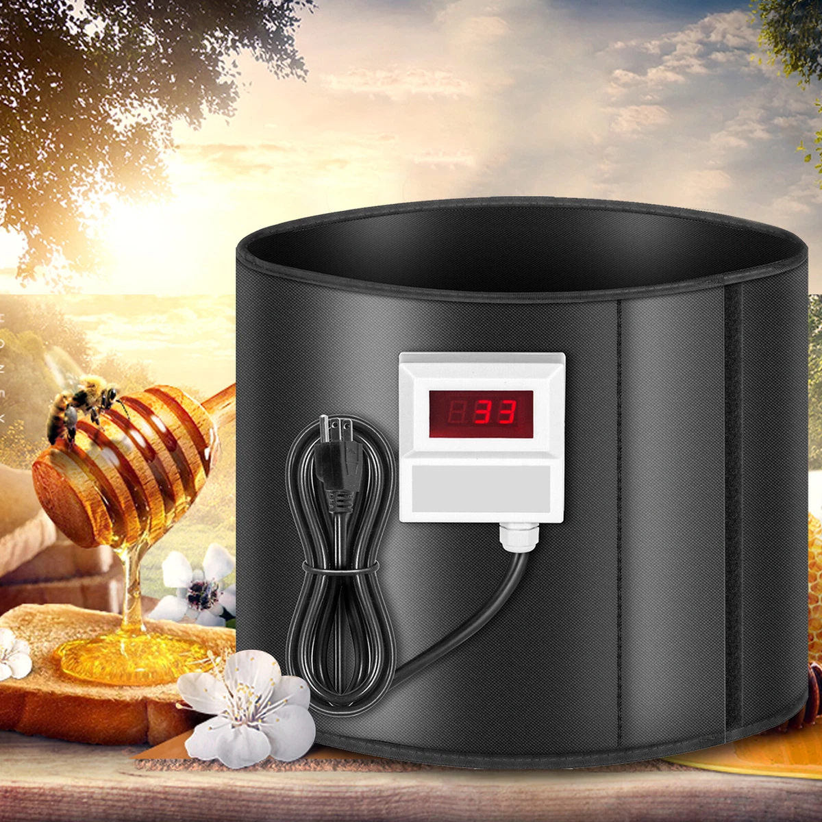 5-Gallon Honey Bucket Warmer Heating Blanket Temperature Control with Gate  Valve | eBay