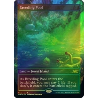 MTG 繁殖池/Breeding Pool ギャラクシーFOIL 英語版 ギャラクシーFOIL)(フルアート)繁殖池/Breeding Pool《英語》【UNF】
