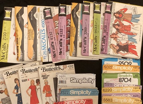 Lot Of 46 Simplicity/McCall’s/Vogue 60’s 70’s & 80’s Sewing Patterns Kits - Picture 2 of 5