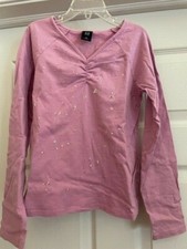 Gap Kids Girls Long Sleeve Light Purple Shirt w/ Sequins Size M 8
