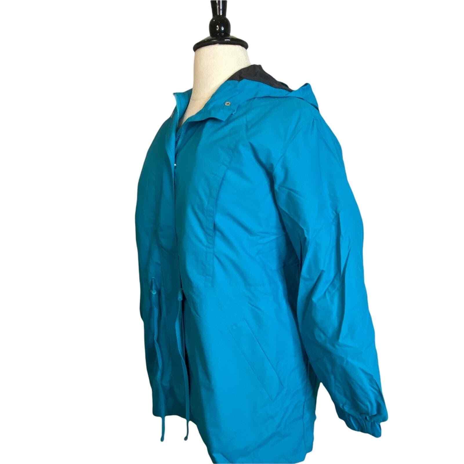 Woman Within Anorak Fleece-Lined Full Zip Raincoat Aqua Women Plus Sz 14-16 NWOT