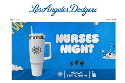 2024 LA Dodgers Nurses Night Tumbler [Brand new in-box; 9/9/24 