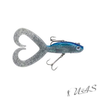 DAM FZ Deep Down Twirls Pilker & Schleppköder Blau 200G Gummifisch Shad Lure Kva