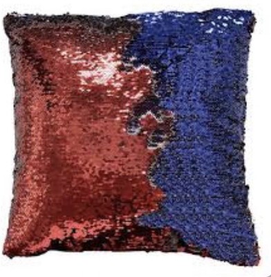 blue sequin pillow