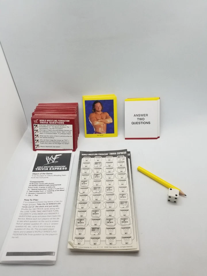 Cardinal WWF 1999 SEGUNDA EDICIÓN TRIVIA JUEGO COMPLETO Foto 2 de 4