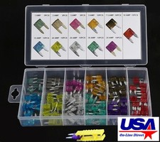 New 120pc MINI Blade Fuse Assortment Auto Car Motorcycle SUV FUSES KIT APM ATM