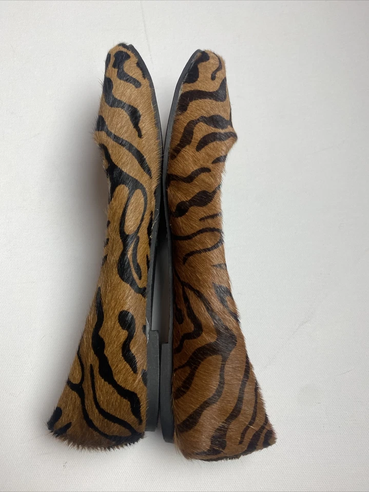 Corkys Tiger Animal Print Calf Hair Leather Ballet Flat Shoes Sz 6.5/7/37 - Image 4 of 4