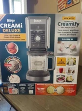 Ninja CREAMi Deluxe 11-in-1 NC501 Ice Cream & Frozen Yogurt Machine Treat Maker