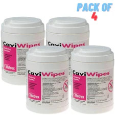 4x Metrex Caviwipes Towelettes Large Wipes 160ct Canister Exp-2027 FRESH USA