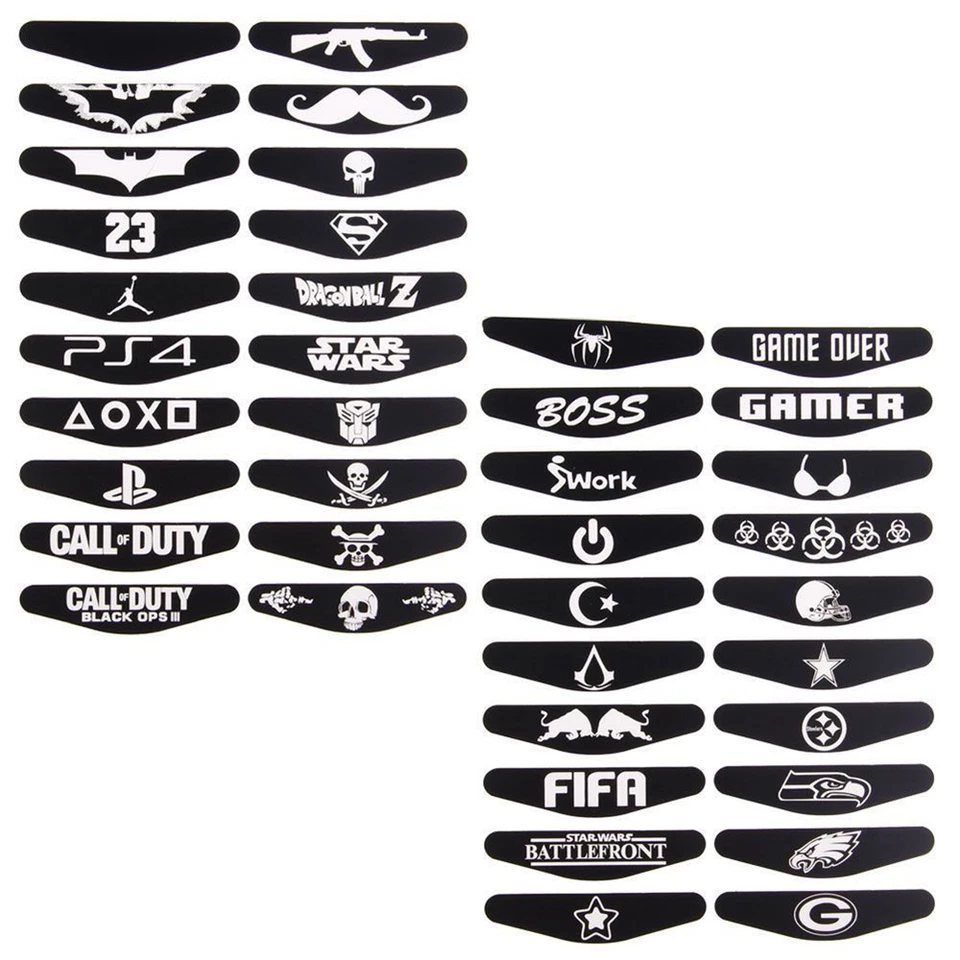 40PCS LED Light Bar Cover Decal Skin Sticker for PlayStation 4 PS4 Controller - Image 2 of 4