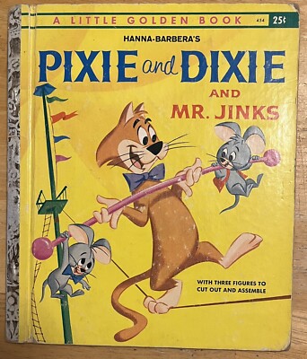 Vtg 60s Pixie & Dixie Mr. Jinks Little Golden Book Kids Bedtime