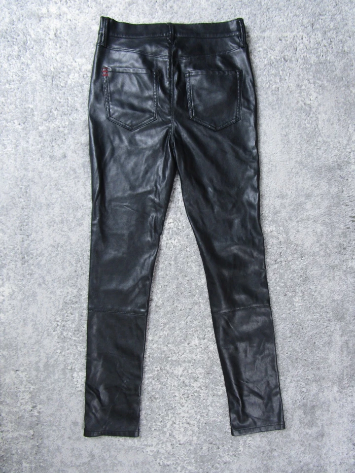 Pantalones BDG para mujer 25 pantalones negros de imitación de cuero ajustados ajustados informales de motociclista lisos Foto 2 de 4