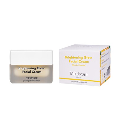 MULDREAM Brightening Glow Facial Cream 1.69oz / 50ml Vegan, Clean Beauty