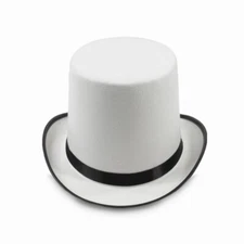 White Top Hat Bowler Top Hat Magician Performed Hat Jazz Stage Performances