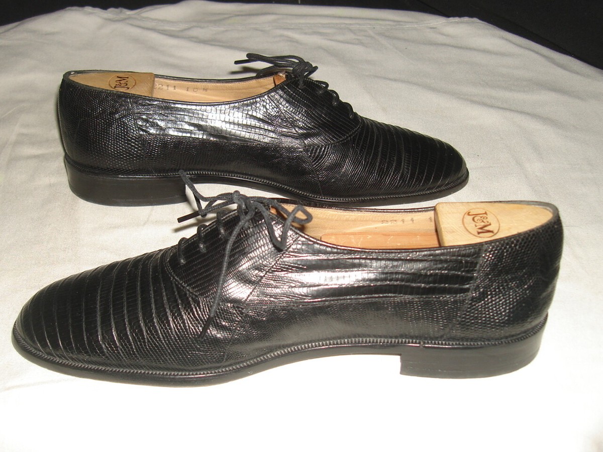 Ennesi Genuine Lizard Vintage Dress Oxfords Authentic Footwear Shoes 7 Ennesi Men main image 3