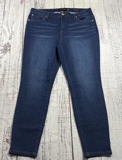 Tahari Women  s Size 16W Premium Knit Denim Kelly Mid Rise Classic Skinny