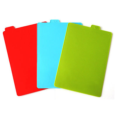 KITCHEN Eash & Free Sense Index Cutting Board SET Food CHOPPING 3 COLOUR Boards 