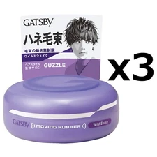 Mandom GATSBY Moving Rubber Hair Styling Wax WILD SHAKE 80g Japan