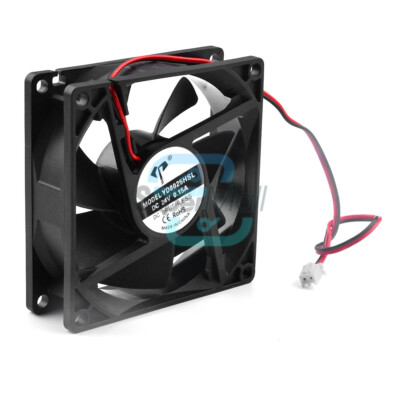 8010/8015/8020/8025 DC5/12/24V 2Wires 8CM Cooling Fan Computer Case Cooler