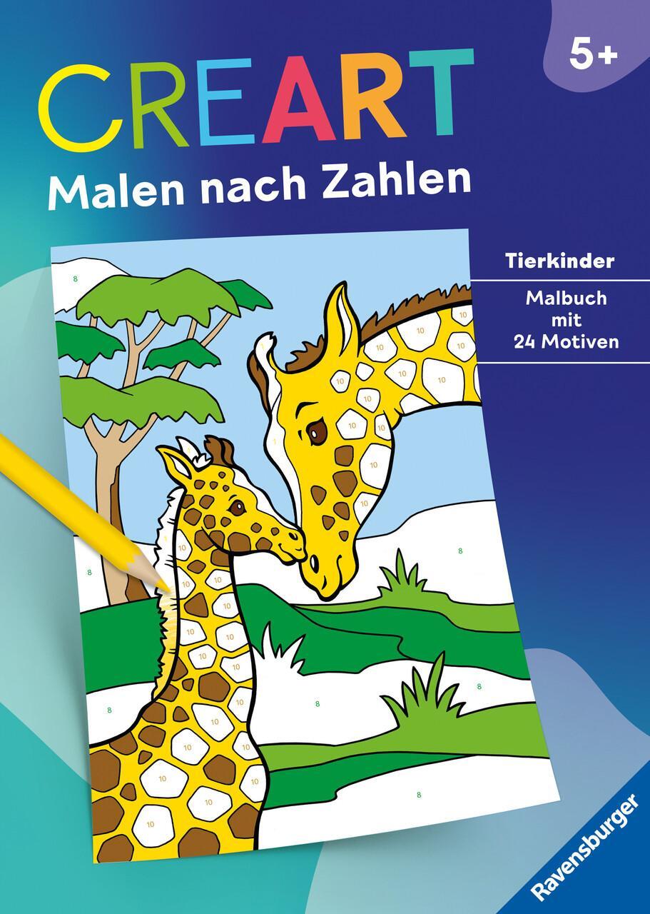 Thumbnail - Ravensburger Creart Malen Nach Zahlen Ab 5: Tierkinder, Malbuch, 24