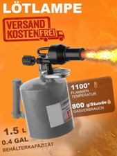SOLDERING TORCH PETROL BURNER BUNSEN BURNER LAMP PETROL BLOWTORCH 1.5 L