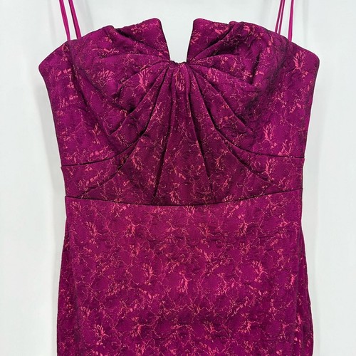 Vestido de jacquard sin tirantes THEIA Couture Aimee - Imagen 6 de 9