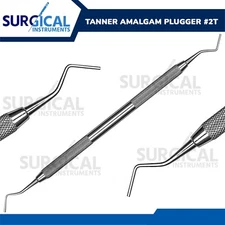 Tanner Amalgam Plugger #2T Dental Surgical Instrument Stainless German Grade
