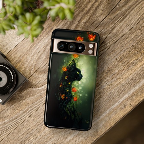 Cat Green Forest Flower Vines Phone Case for iPhone, Samsung Galaxy, Pixel - 第 160/175 張圖片