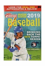 2019 Topps Heritage High Number Baseball Blaster Box 8 Packs 9 Cards / 72 Total
