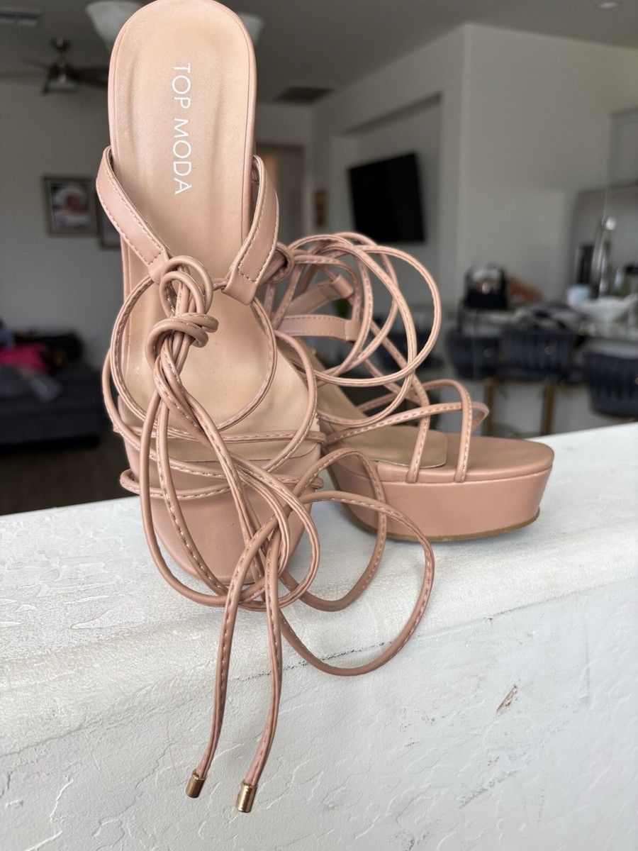 Nude Chunky Heel