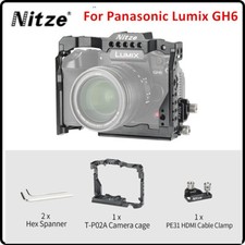 Plataforma jaula cámara Nitze Arca placa suiza abrazadera de cable HDMI para Panasonic Lumix GH6