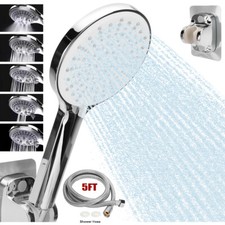 High Pressure Shower Head 5 Settings Handheld Shower Heads Spray With 5 FT Hose
