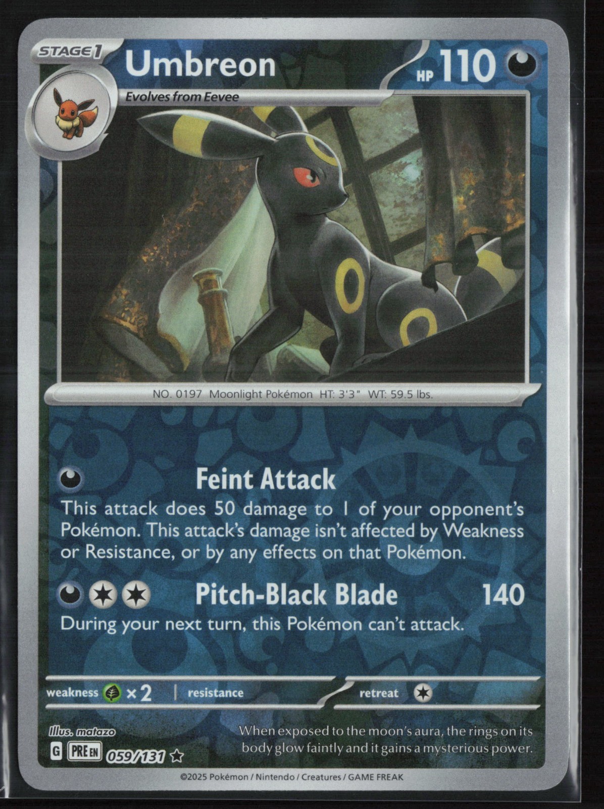 Umbreon 59/131 Reverse Holo - Prismatic Evolutions - PTCG - NM