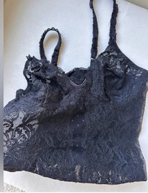La Perla documented Elegant Black Lace Bodysuit #065