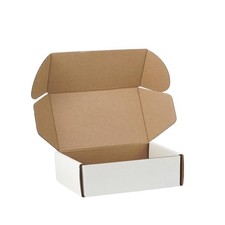 25 Pack 6"X4"X2" Inch Small Shipping Boxes White Corrugated Cardboard Box for Sm